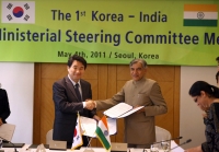 The Minister of Education and Science & Technology of the Republic of Korea, Mr. Ju-Ho Lee during the 1st India-Korea Science & Technology Ministerial Steering Committee Meeting, in Seoul on May 04, 2011.